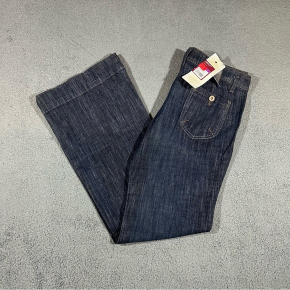 NWT Y2k Mossimo Supply Co. Low Rise Wide Leg Flare Jeans Size 13 Women’s 0537 - Picture 1 of 8